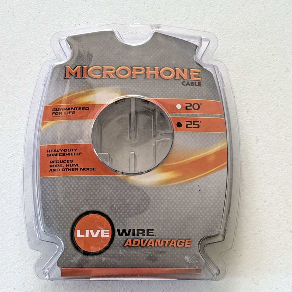 Live Wire Advantage 25 ft XLR‎ Heavy Duty Microphone Cable w/ Sonicshield EXM25